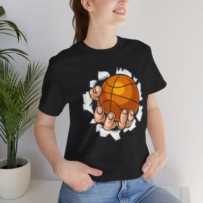 Uniquely designed basketball t-shirts