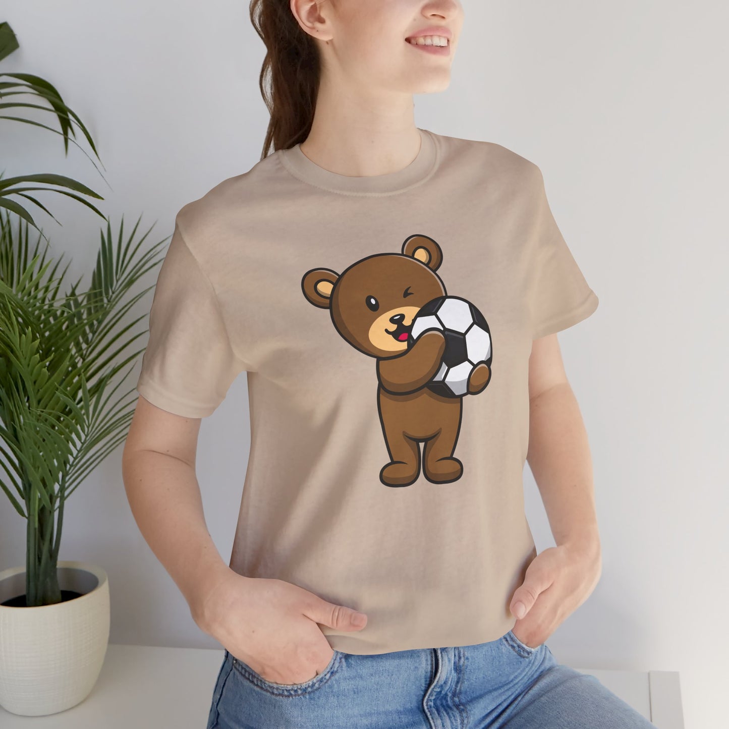 Teddy Bear Football Soccer Unisex Tee