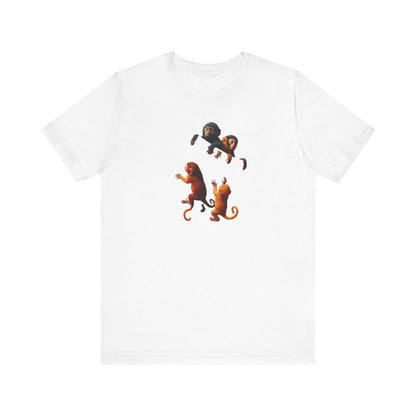 T-shirt unisexe avec singe grimpant