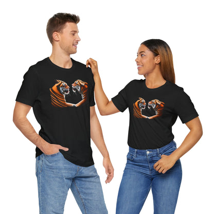 Two tigers Unisex Jersey Short Sleeve Tee