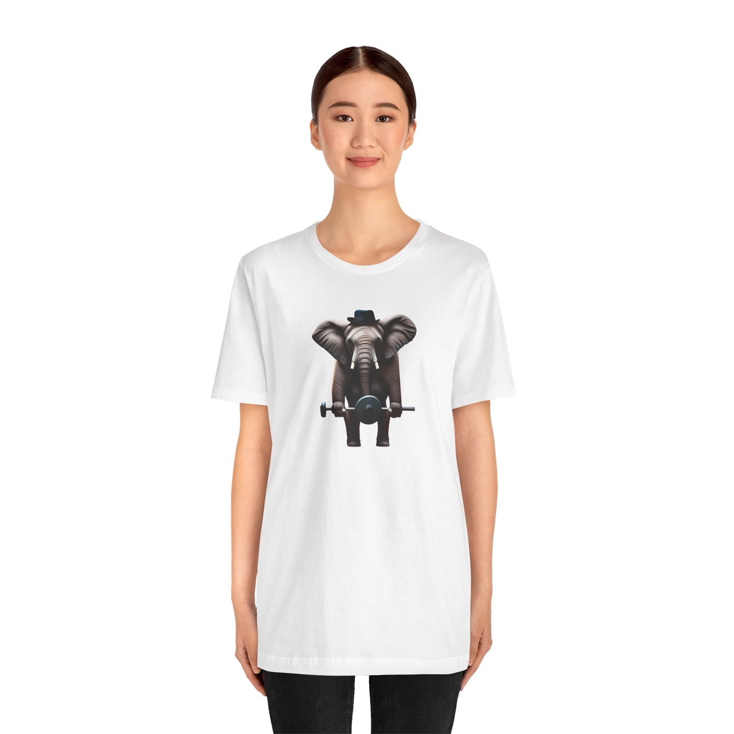 Elephant Lifting Weight Unisex Tee - Express Delivery Available