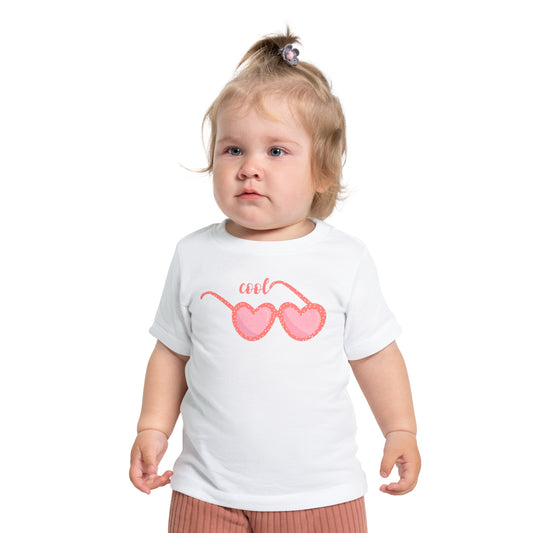 Cool Heart Sunglasses Baby T-Shirt - Cute Summer Wear for Kids