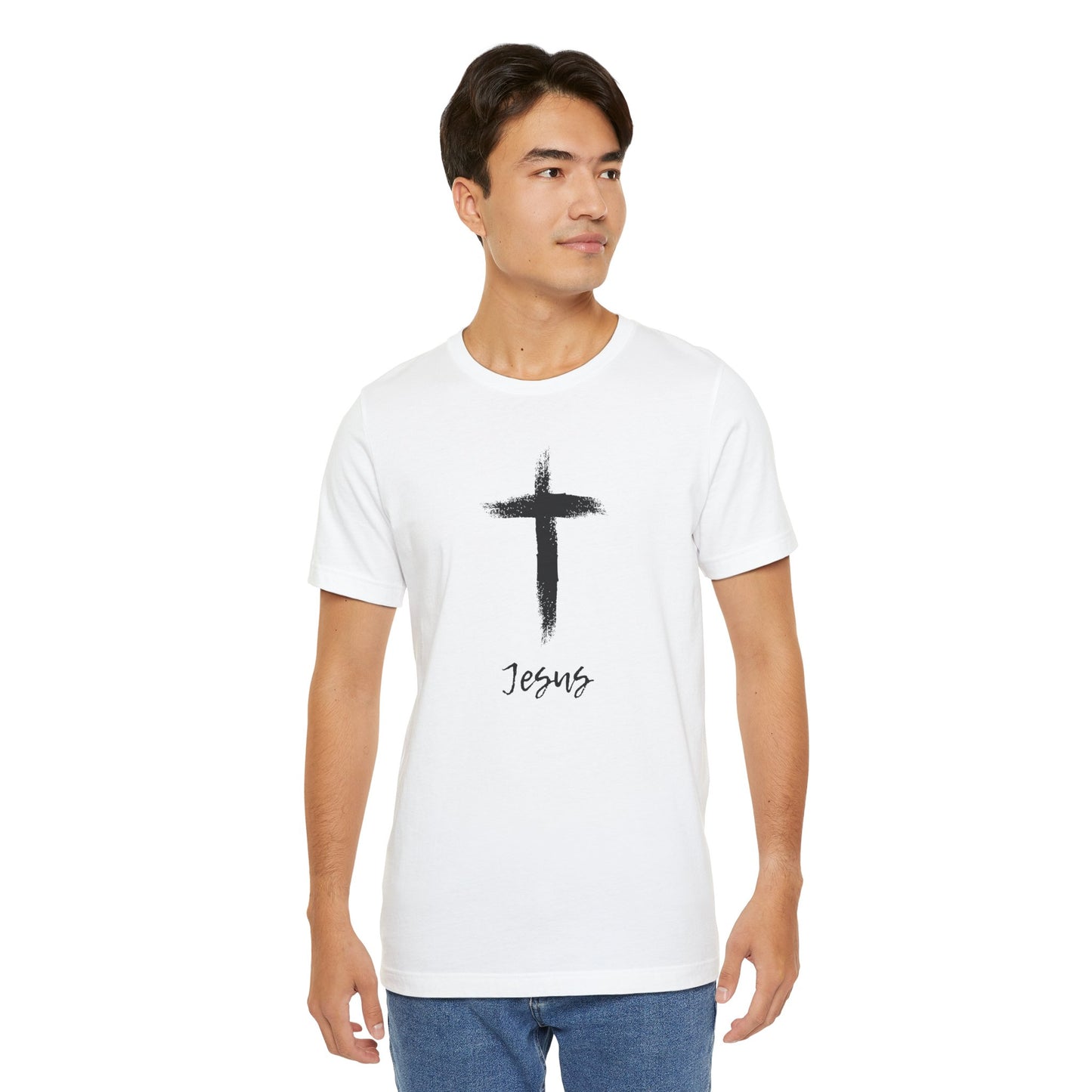 Faith Inspired Unisex Short Sleeve Tee - 'Jesus' Cross Design