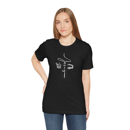 Minimalist Line Art Unisex Tee - Stylish Short Sleeve Shirt