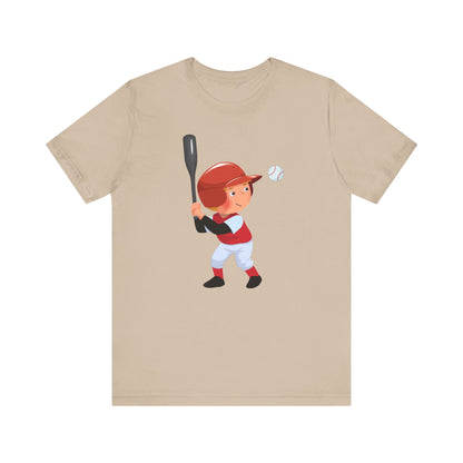 Unisex Jersey Short Sleeve Tee CARTOON BOY BASEBALL BAT