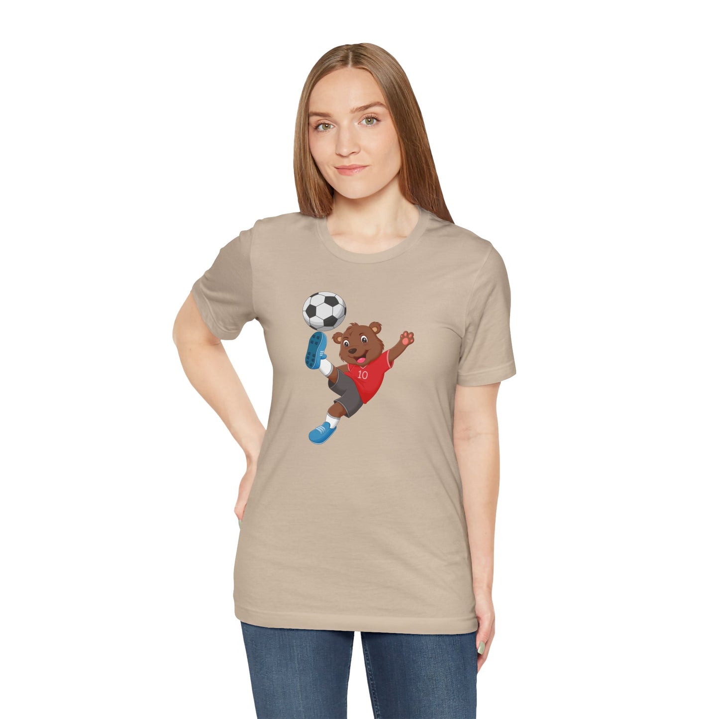 Dog Playing Football Soccer Unisex Tee - Express Delivery Available