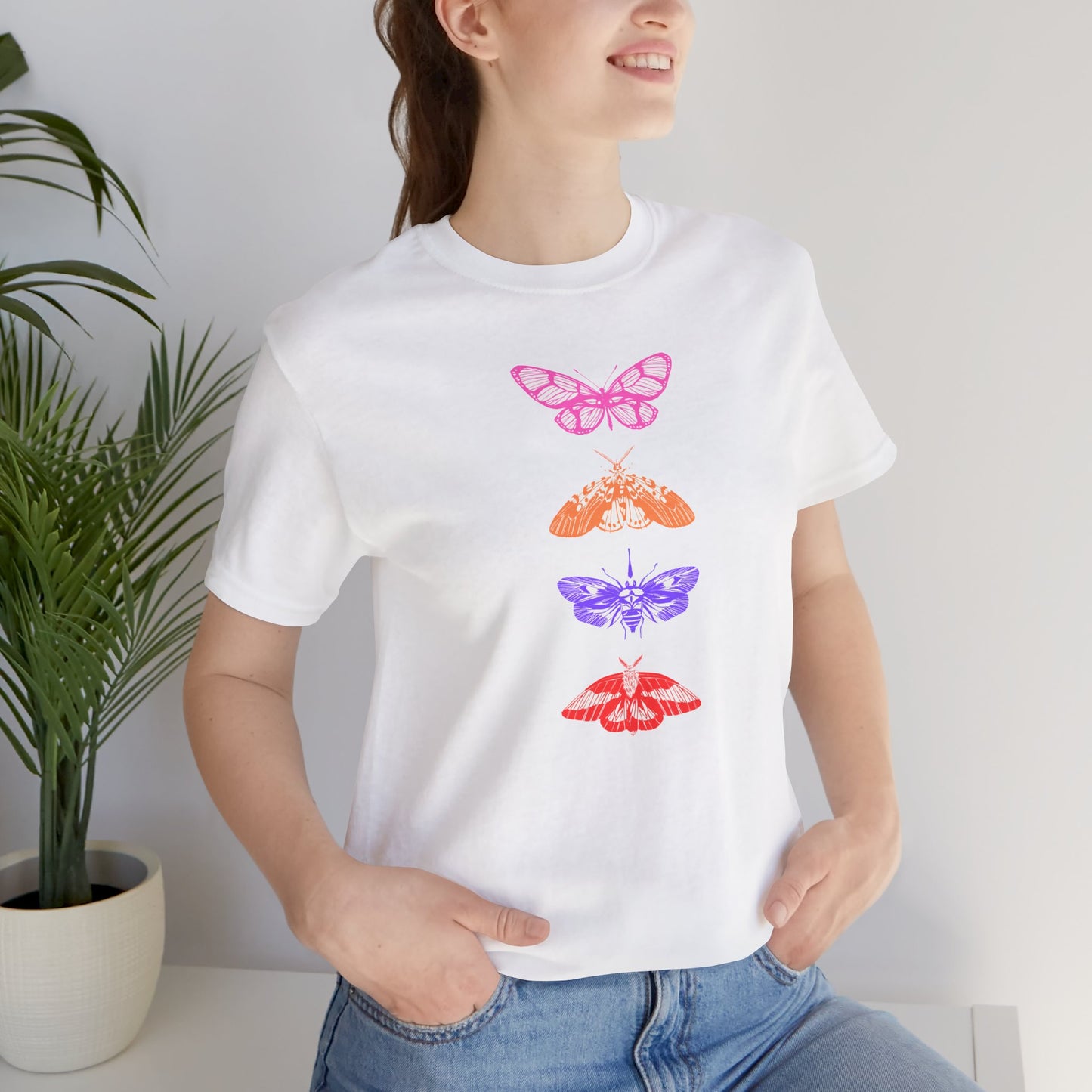 Bohemian Butterfly Graphic Tee - Unisex Jersey Short Sleeve T-Shirt