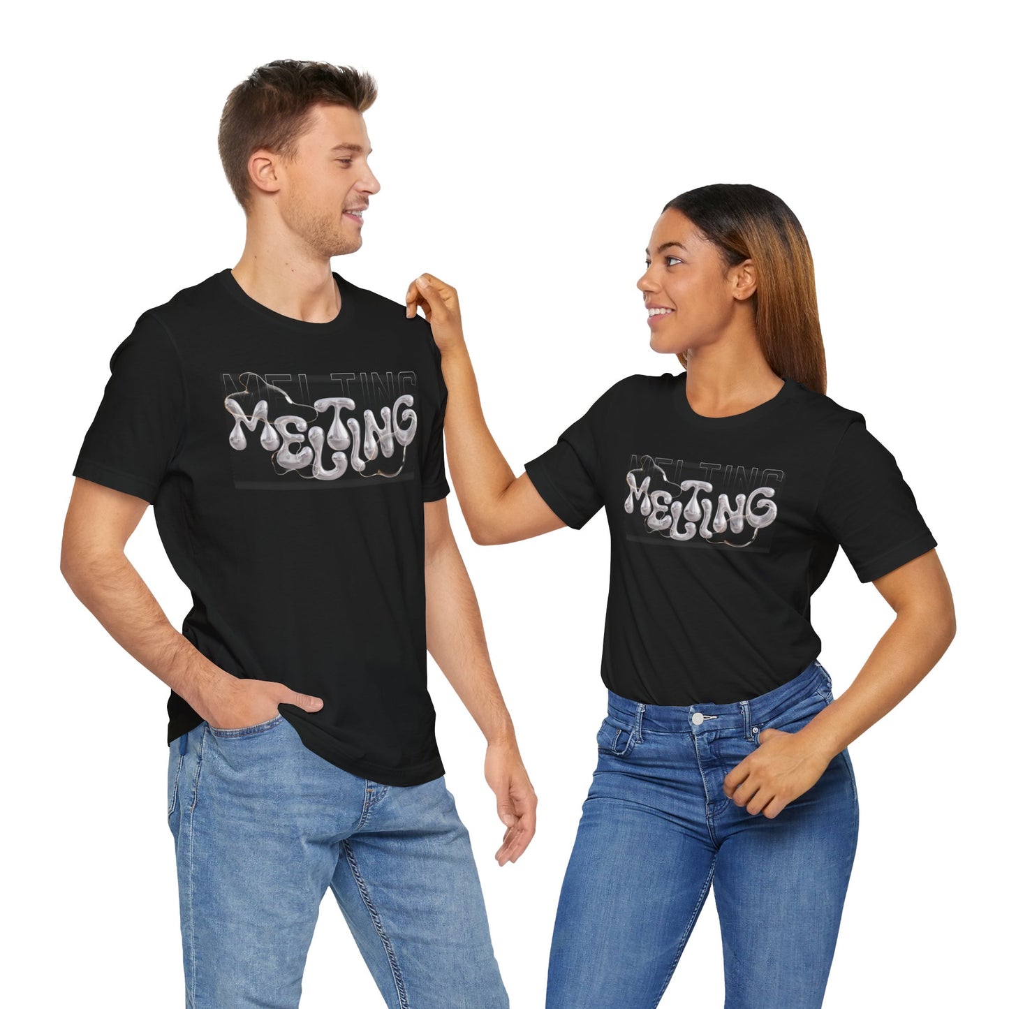 Melting Vibes Unisex Jersey Short Sleeve Tee - Trendy Graphic Tee for Casual Style