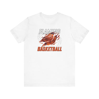 Flaming Basketball Graphic Tee for Sports Lovers