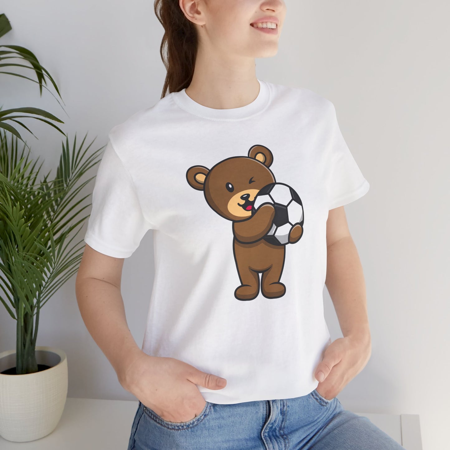 Teddy Bear Football Soccer Unisex Tee