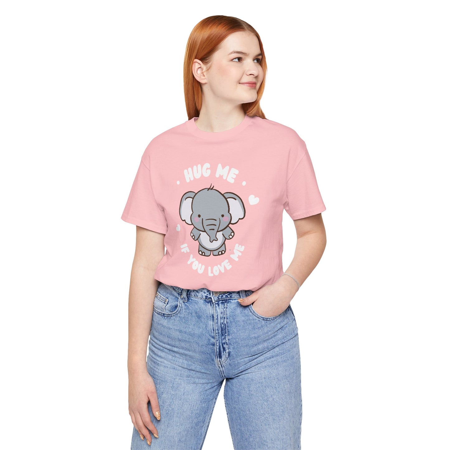 Cute Elephant 'Hug Me If You Love Me' Tee - Perfect for Animal Lovers