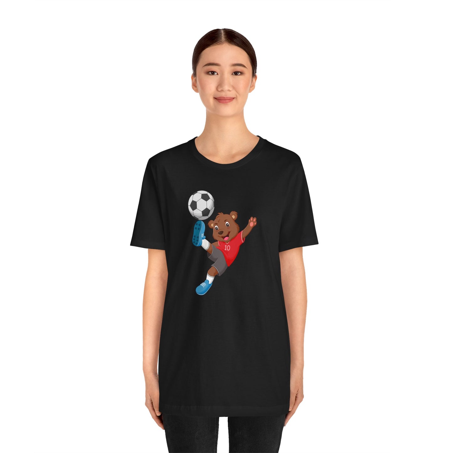 Dog Playing Football Soccer Unisex Tee - Express Delivery Available