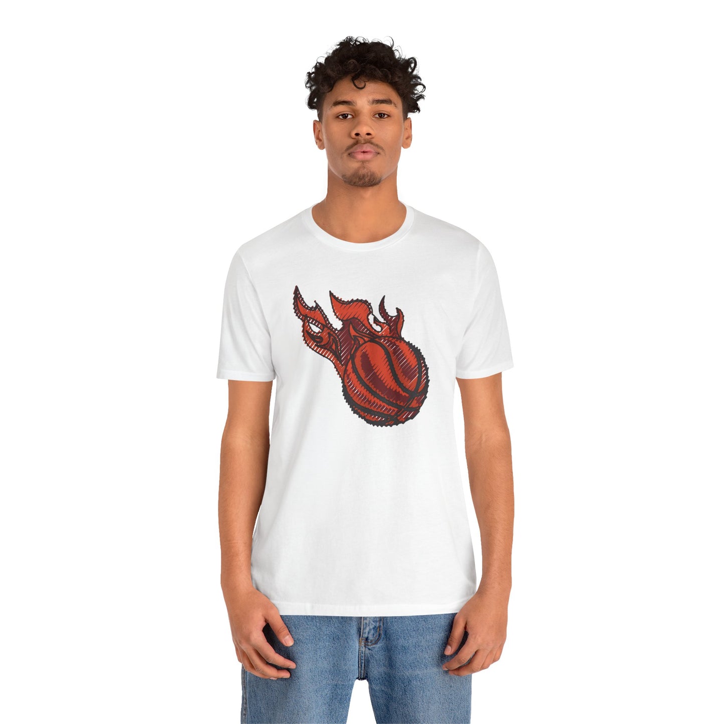 Camiseta de manga corta unisex de baloncesto 