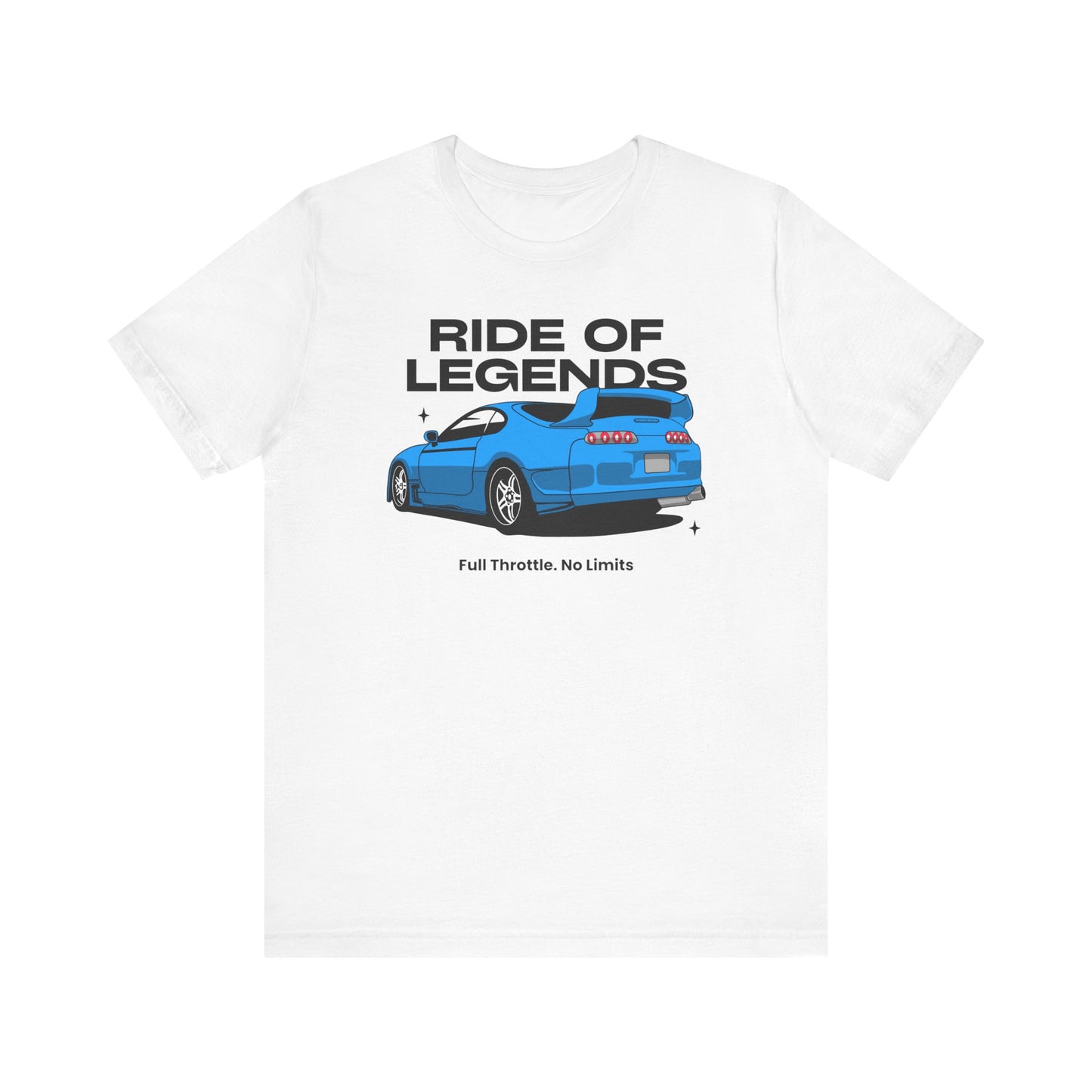 Ride of Legends Unisex Jersey Tee - Full Throttle Car Graphic