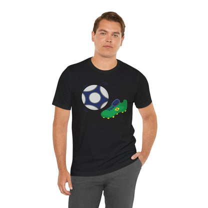 Brazil Football Soccer Unisex Tee - Express Delivery Available