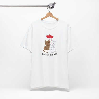 Cute Cat Love Graphic Tee - Perfect for Animal Lovers