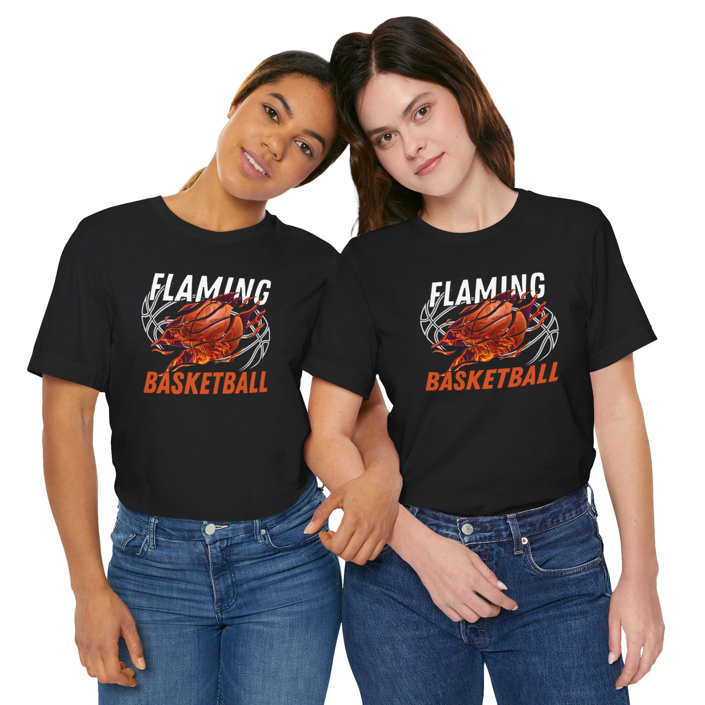 Flaming Basketball Graphic Tee for Sports Lovers