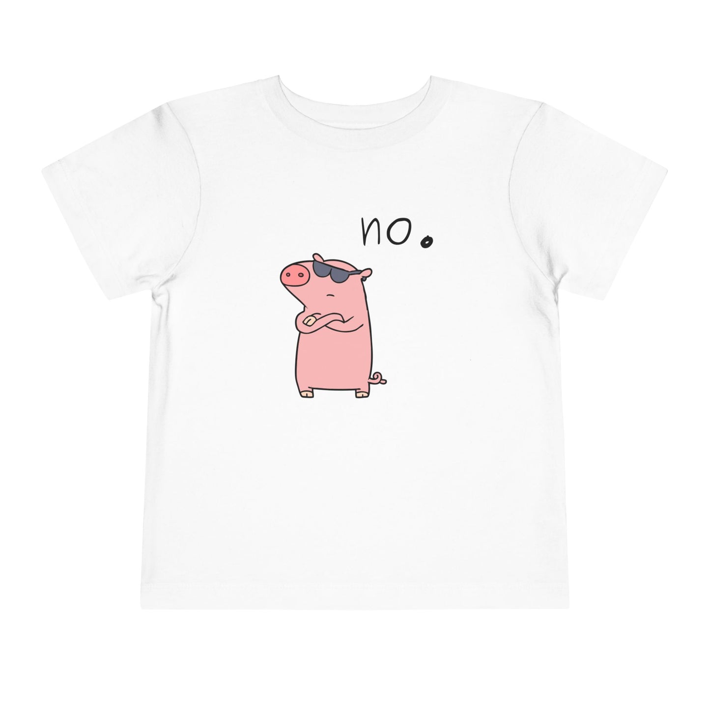 Funny Toddler Tee - ‘No’ Pig Design