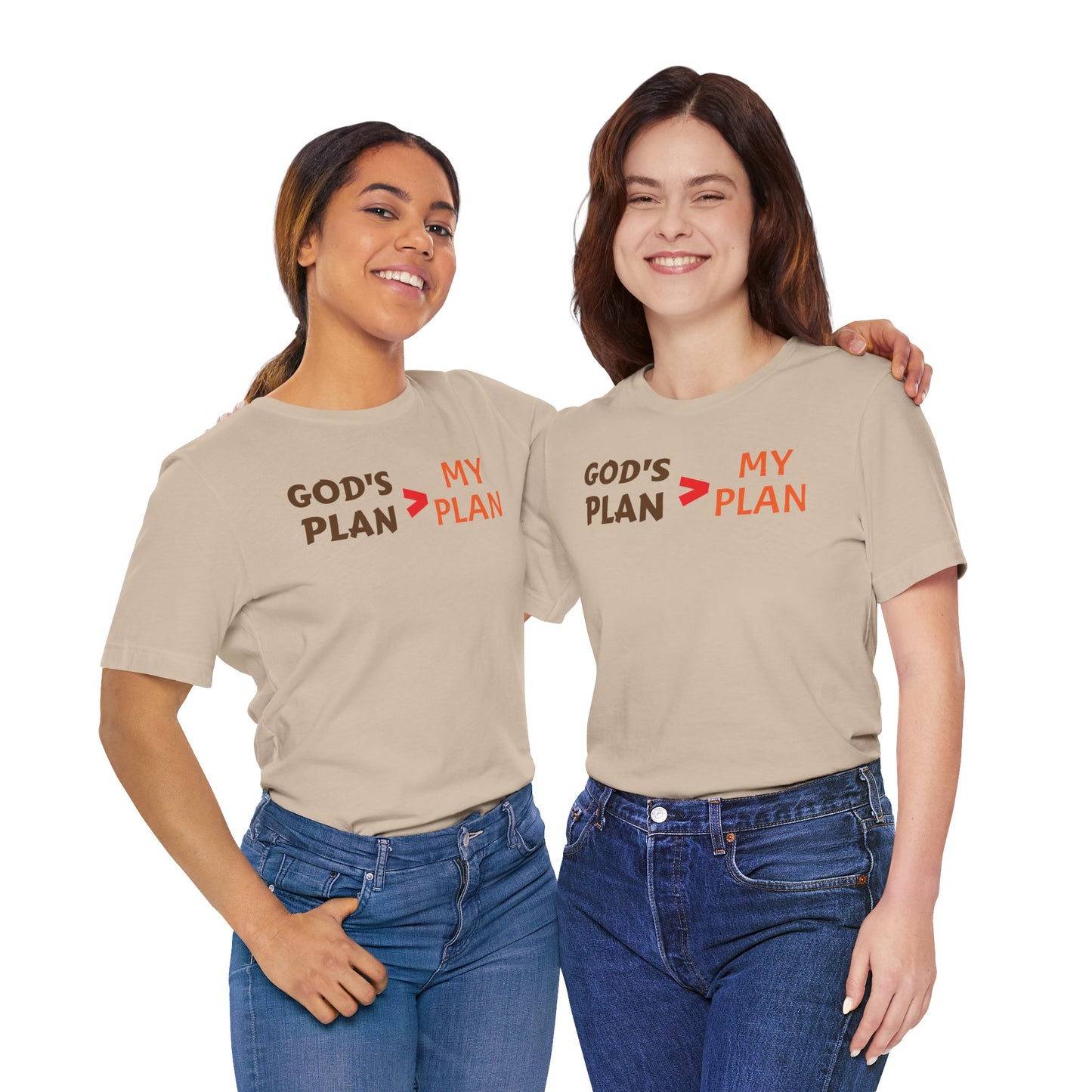 God's plan bigger than my plan Unisex Jersey Short Sleeve Tee