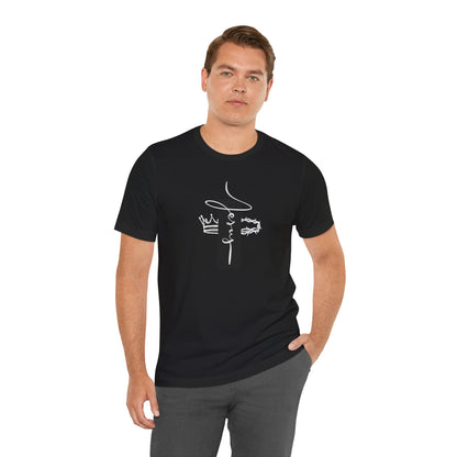 Minimalist Line Art Unisex Tee - Stylish Short Sleeve Shirt