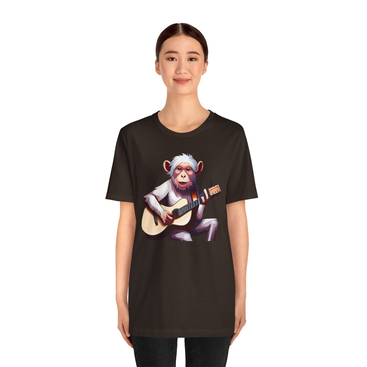 Unisex Tee Monkey Playing Guitar Express Delivery Gift