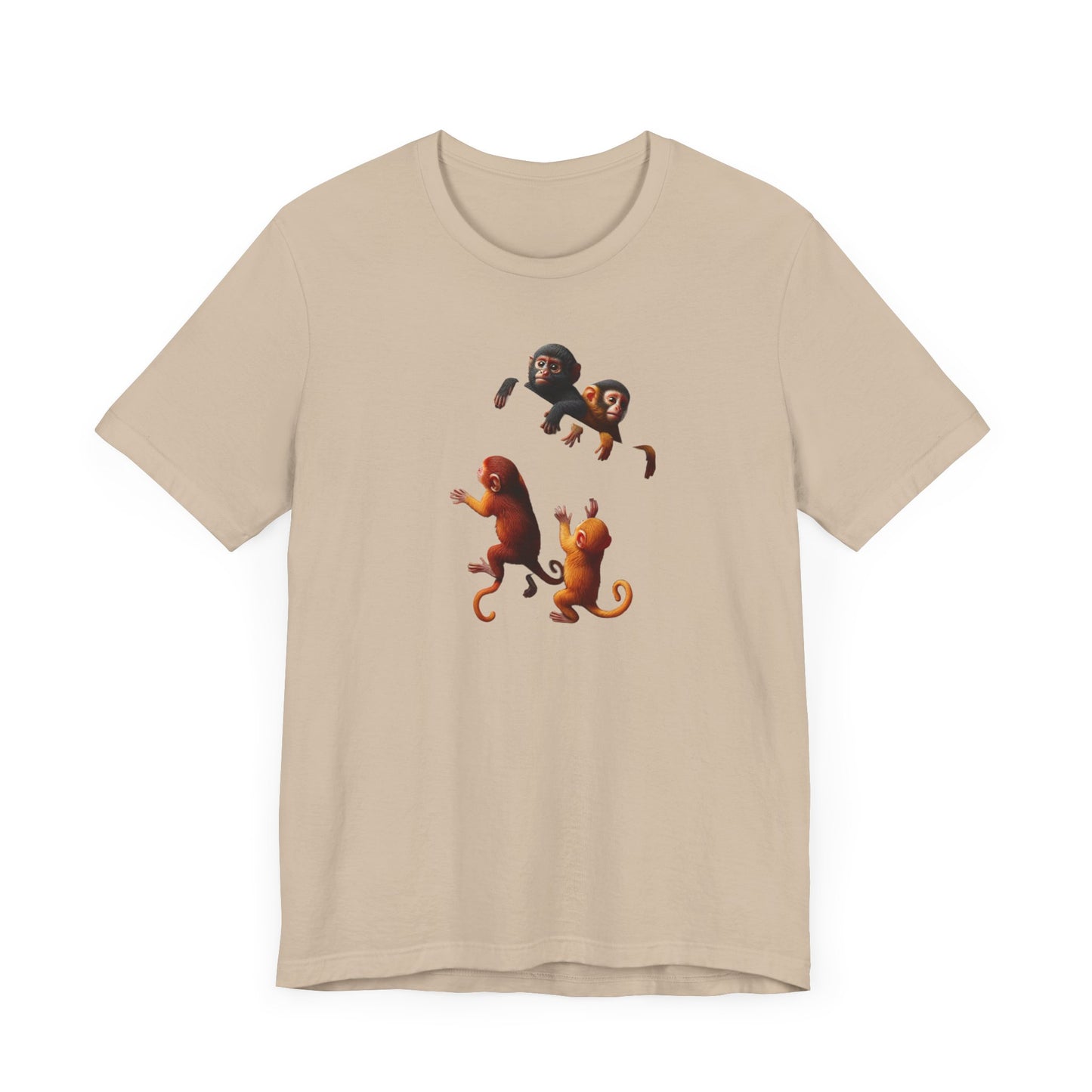 T-shirt unisexe avec singe grimpant