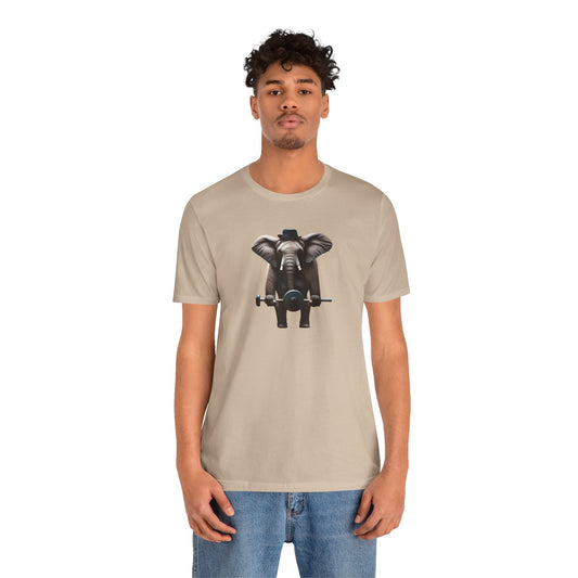 Elephant Lifting Weight Unisex Tee - Express Delivery Available