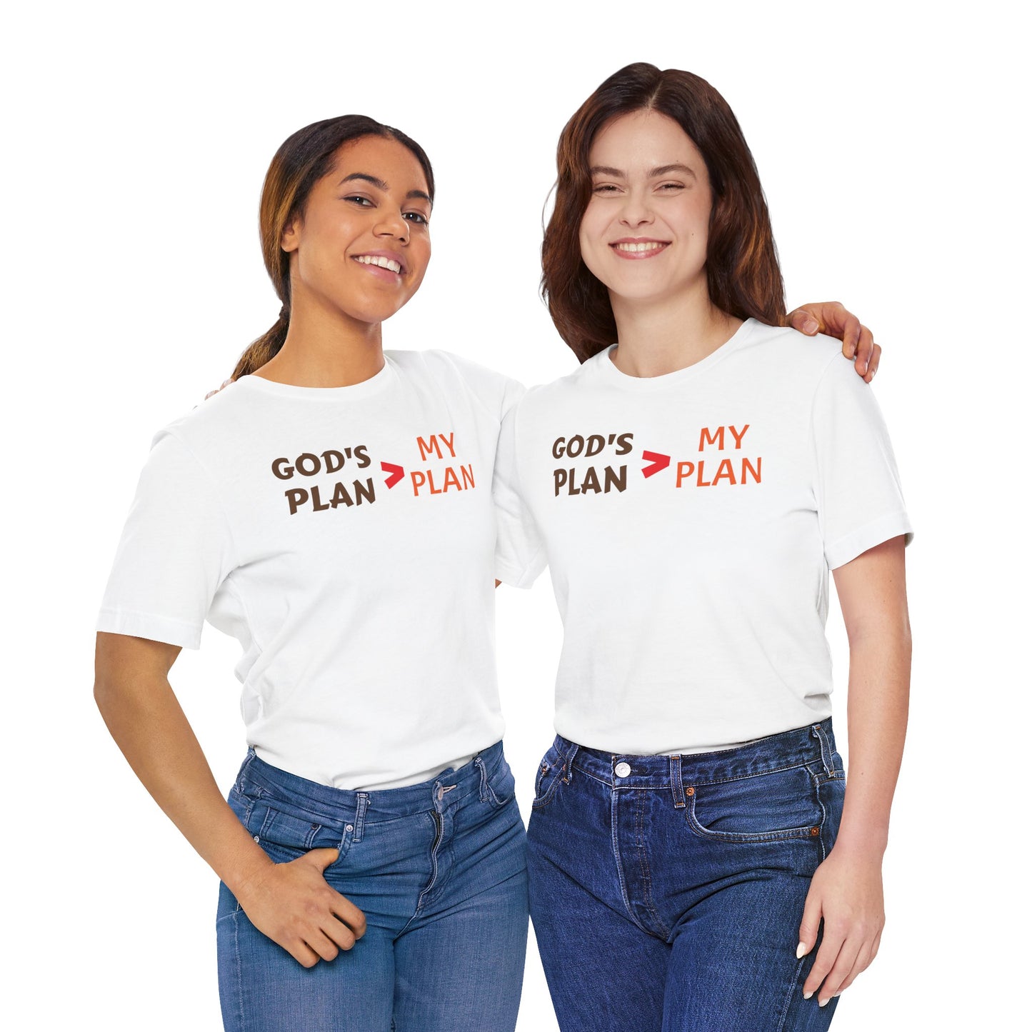 God's plan bigger than my plan Unisex Jersey Short Sleeve Tee