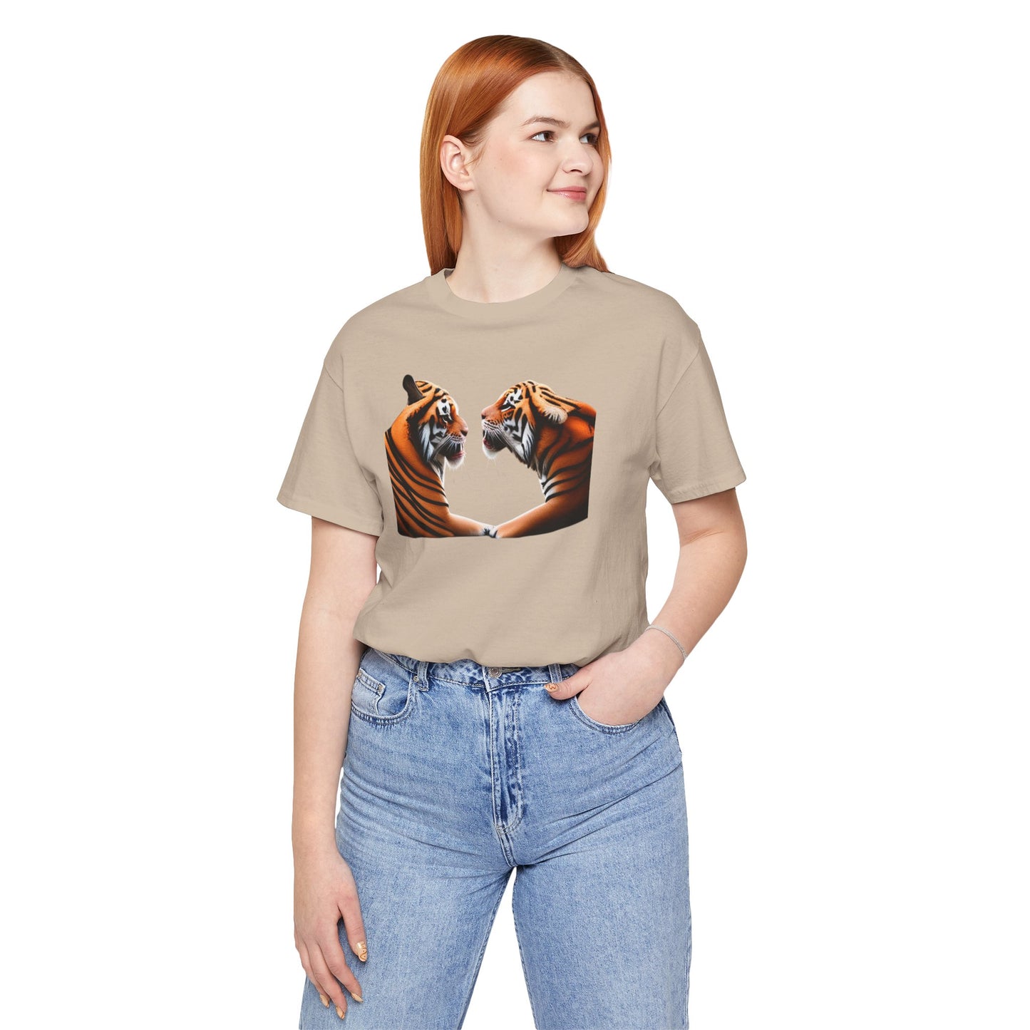 Two tigers Unisex Jersey Short Sleeve Tee