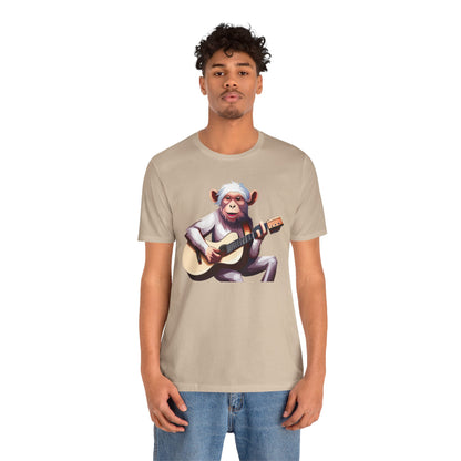 Unisex Tee Monkey Playing Guitar Express Delivery Gift