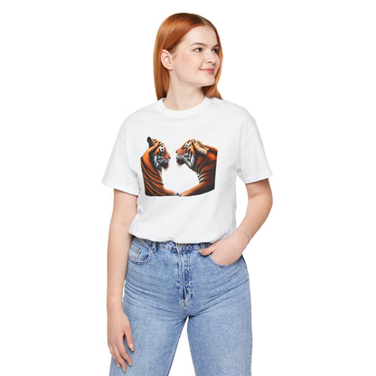 Two tigers Unisex Jersey Short Sleeve Tee