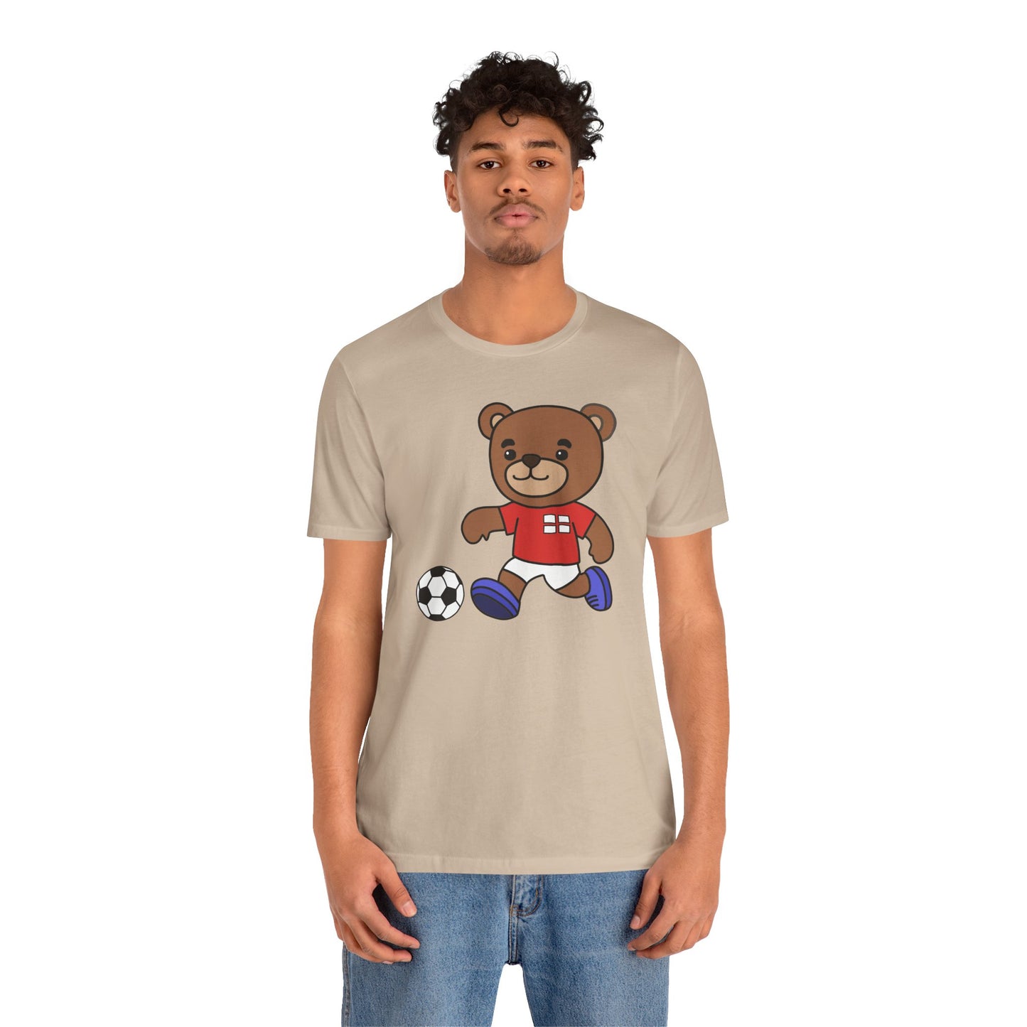 Football Teddy Bear Tee - Unisex Jersey