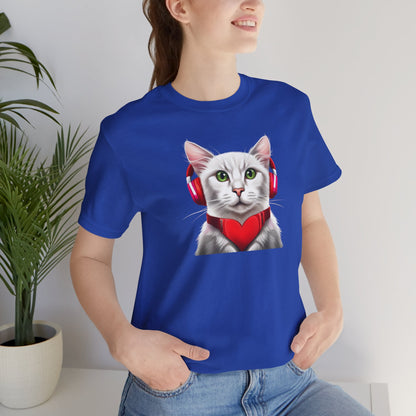 Cat Headphone Music Unisex Tee