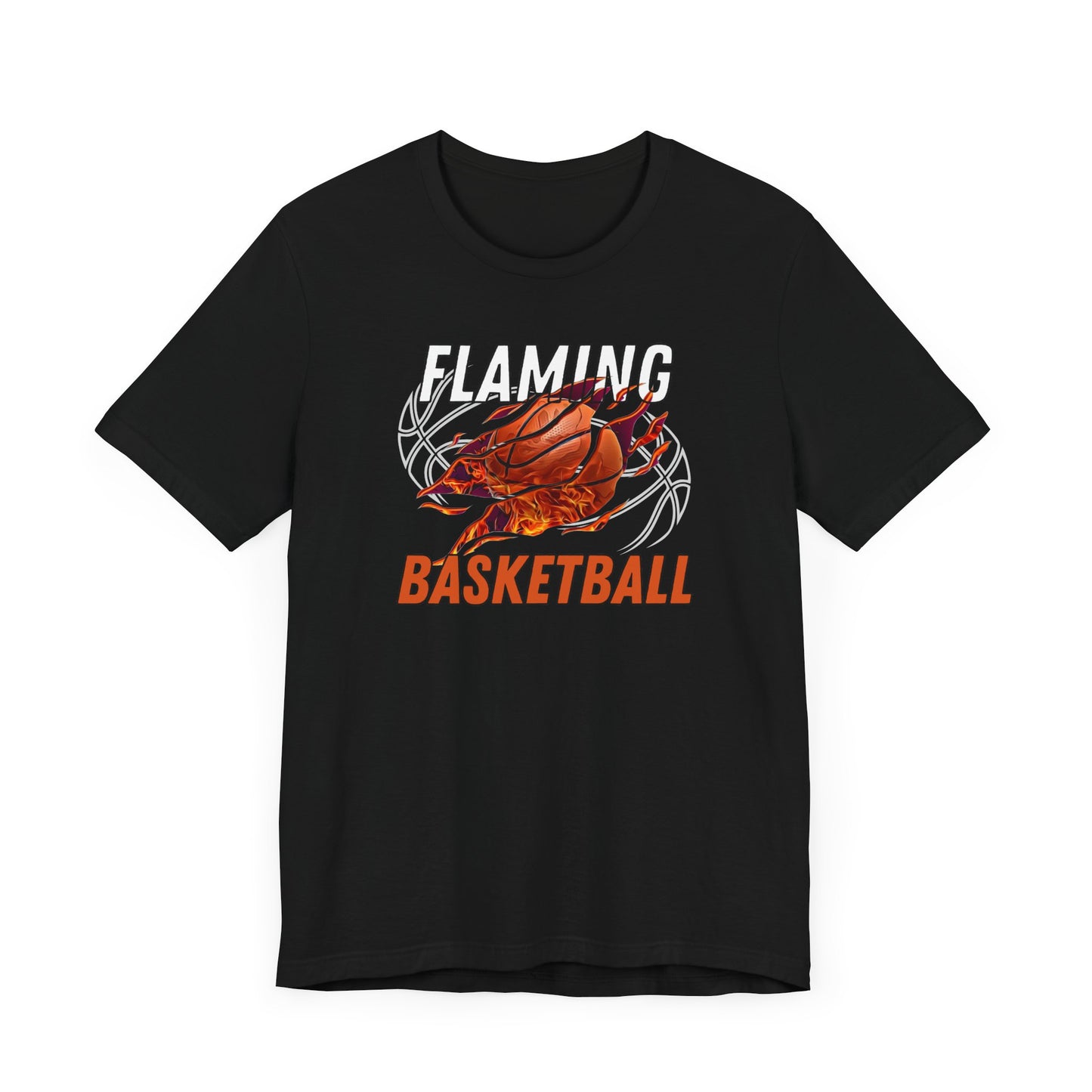 Flaming Basketball Graphic Tee for Sports Lovers