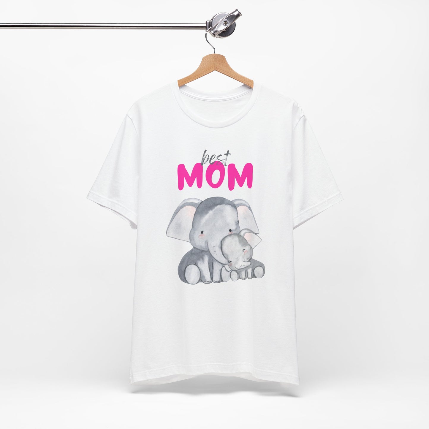 Cute Elephant Best Mom Jersey Tee