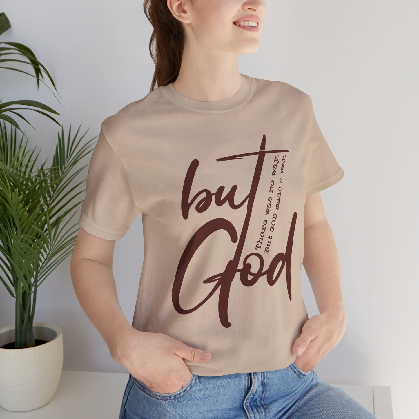 T-shirt unisexe chrétien But God - T-shirt inspirant