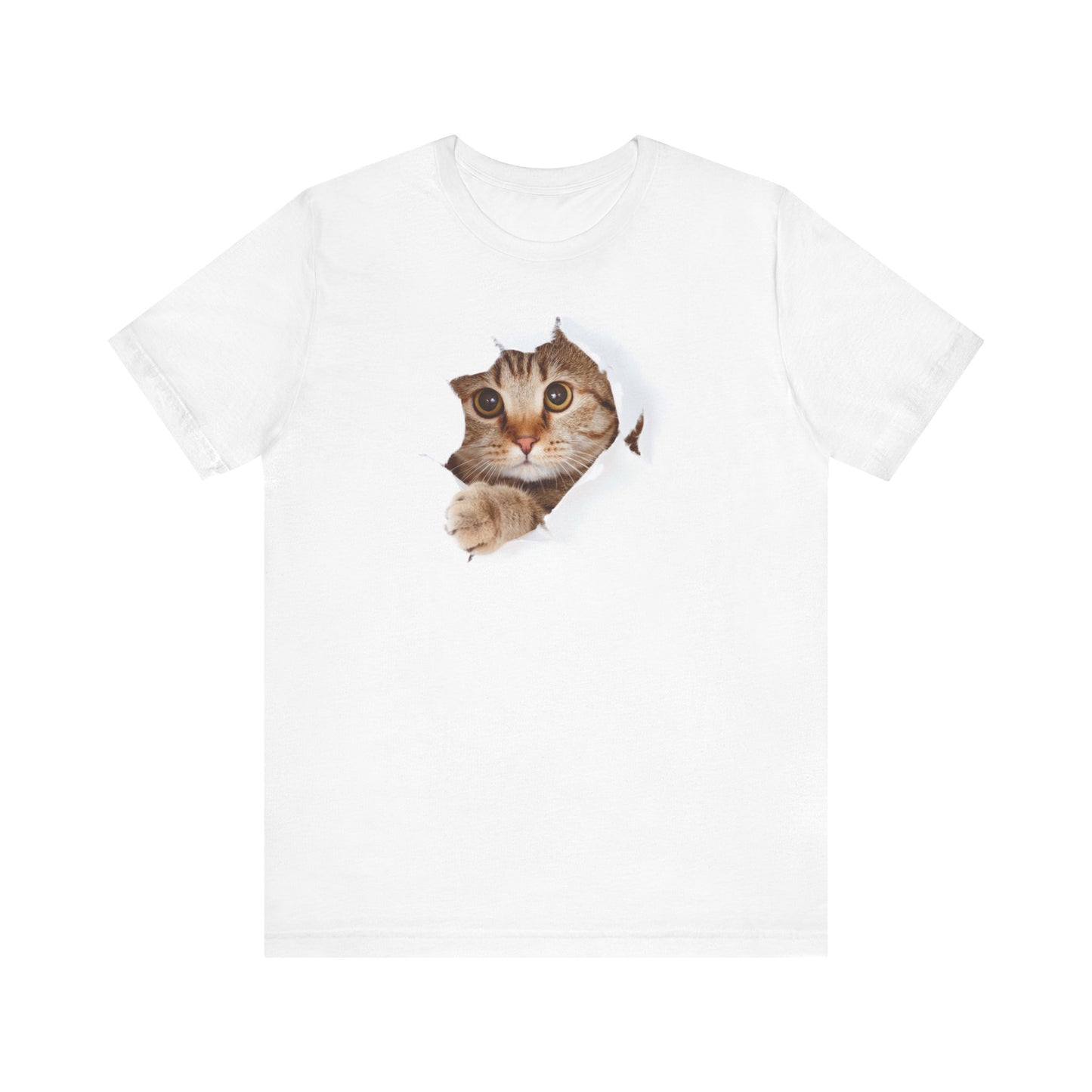 Cute Cat Peeking Unisex Tee | Fun & Playful Cat Design