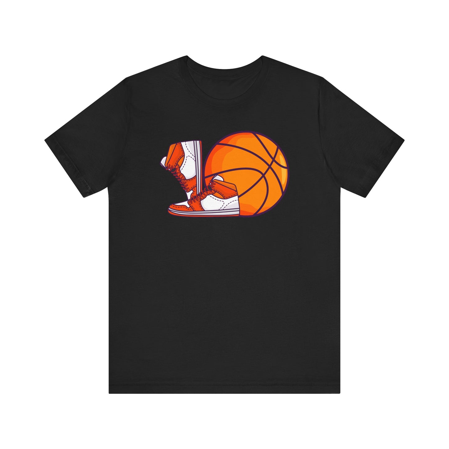 T-shirt unisexe en jersey avec chaussures de basket-ball