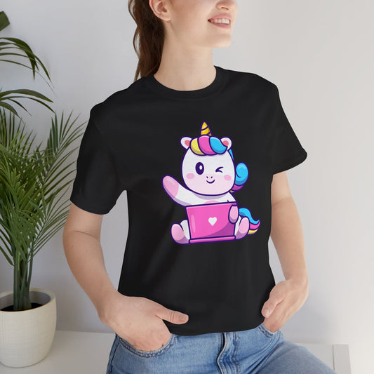 Express Delivery Laptop Teddy Bear Unisex Tee