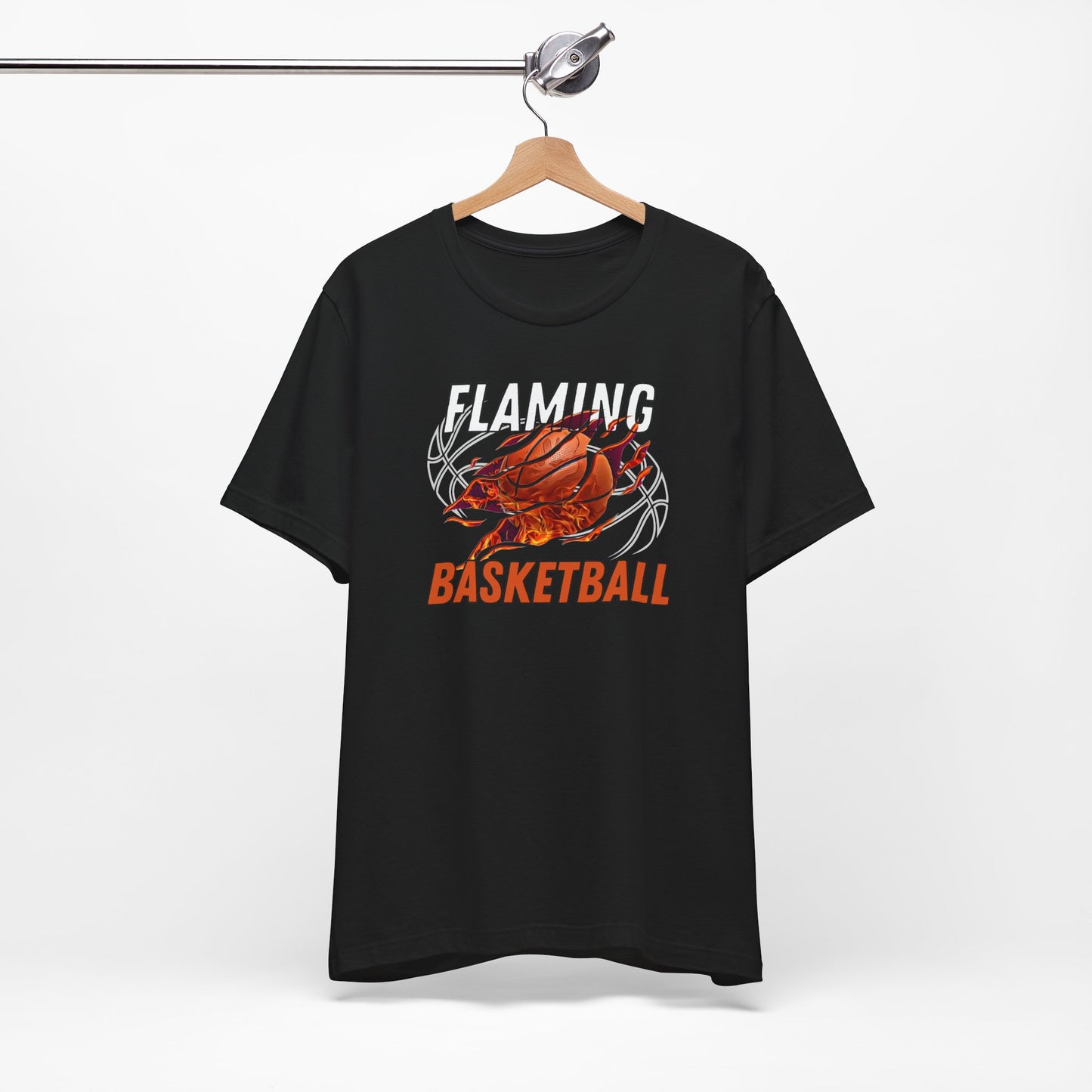 Flaming Basketball Graphic Tee for Sports Lovers