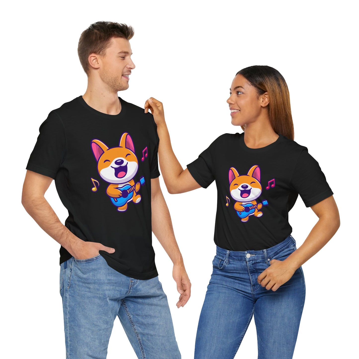 Music Dog Guitar Unisex Tee - Express Delivery Available