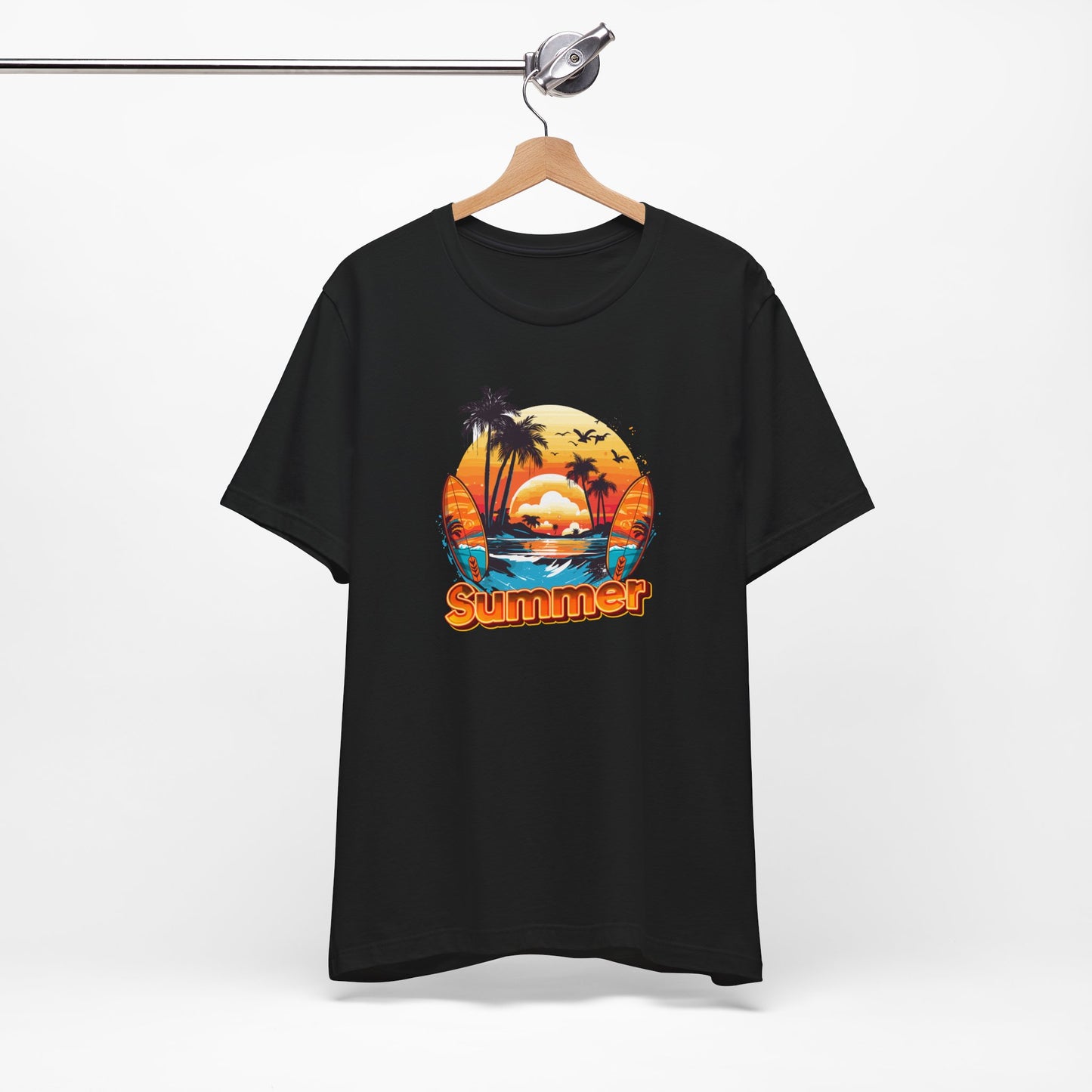 Vintage Summer Vibes Unisex Tee - Beach Sunset Graphic T-Shirt