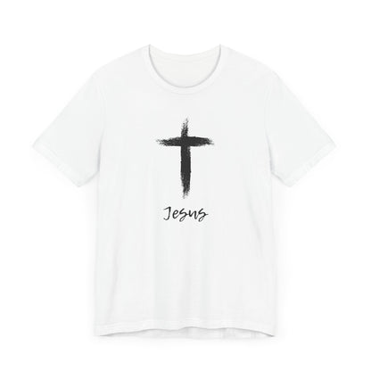 Faith Inspired Unisex Short Sleeve Tee - 'Jesus' Cross Design