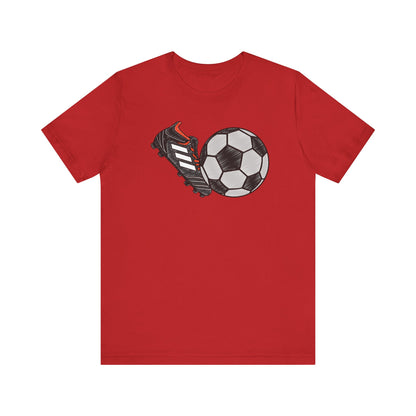 Football Shoe Unisex Tee with Express Delivery Option