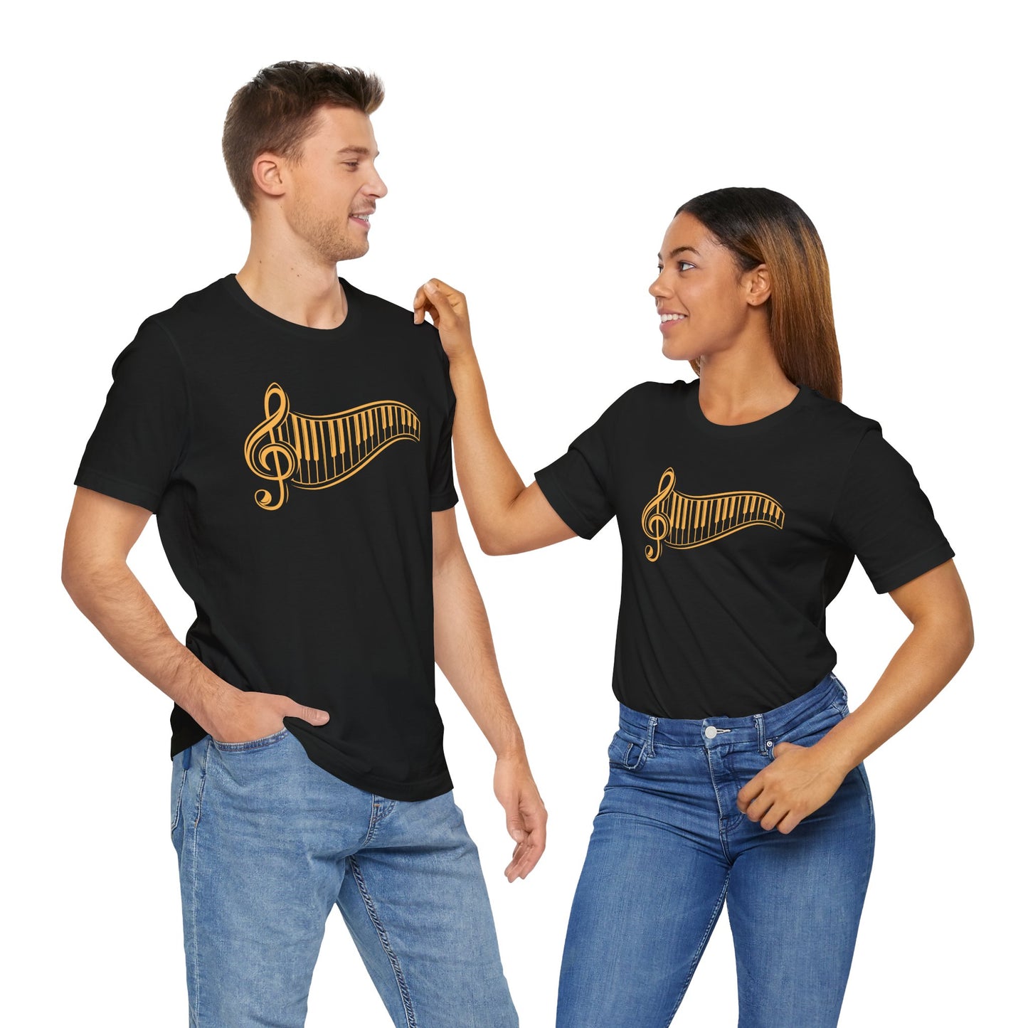 Music Lover Unisex Tee with Express Delivery Option - PIANO MUSIC