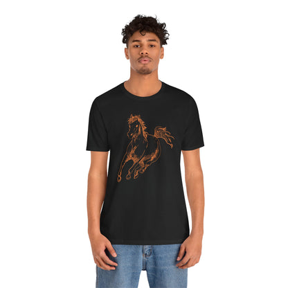 Express Delivery Unisex Jersey Tee with Horses Print