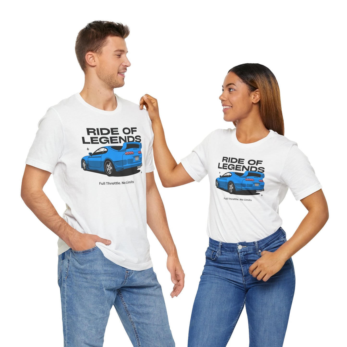 Ride of Legends Unisex Jersey Tee - Full Throttle Car Graphic