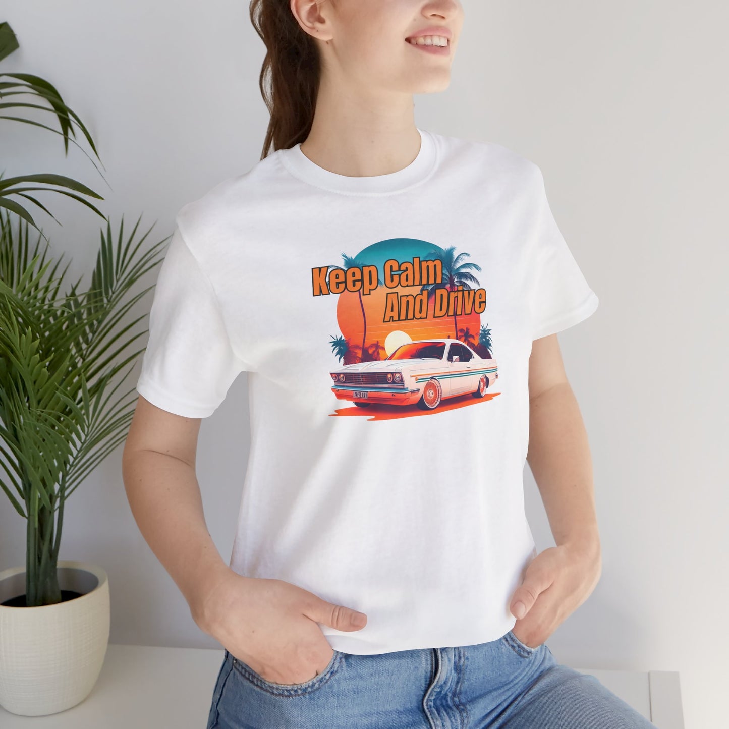 Retro Car Vibe Unisex Tee - 'Keep Calm And Drive'