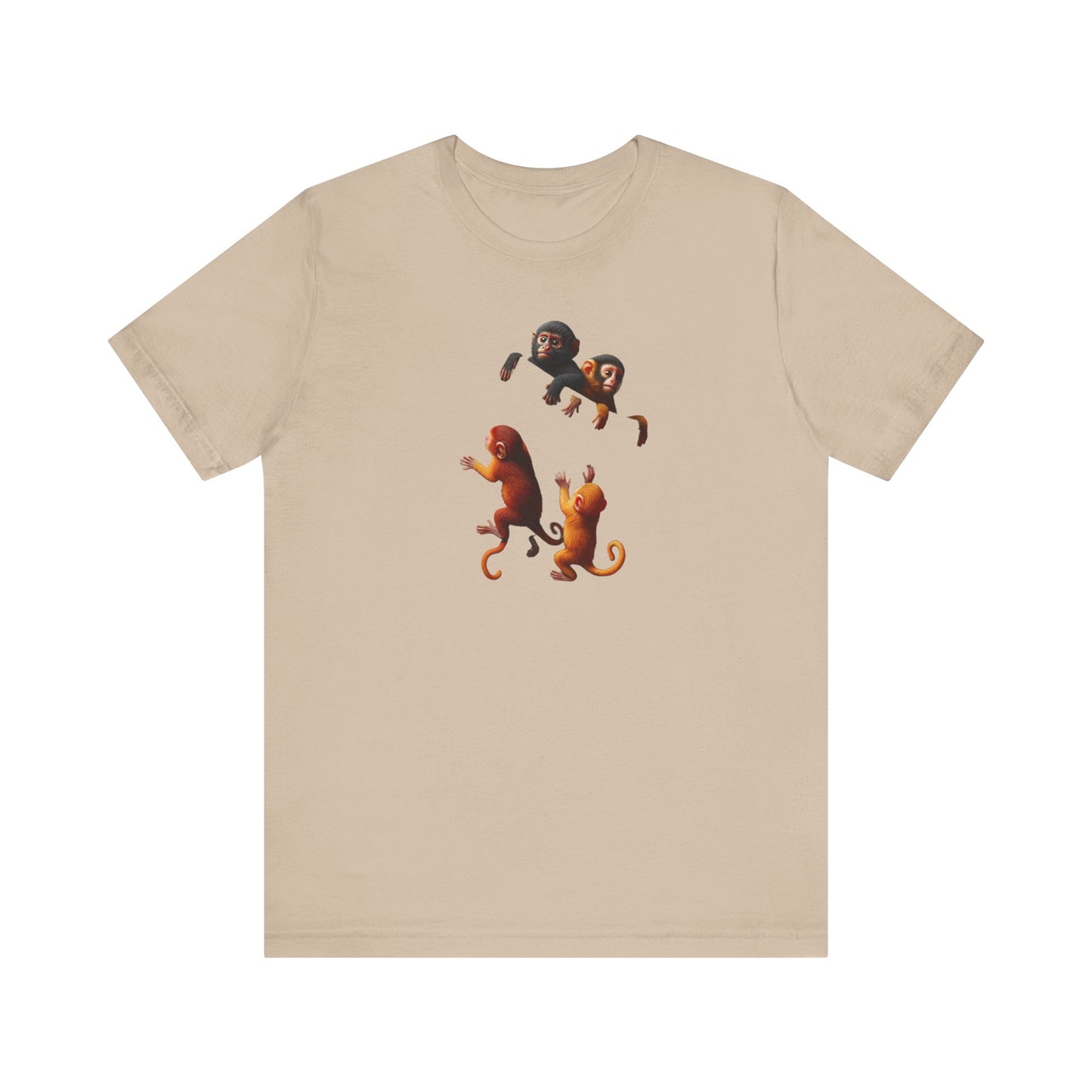 T-shirt unisexe avec singe grimpant