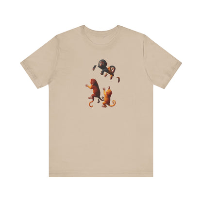 T-shirt unisexe avec singe grimpant